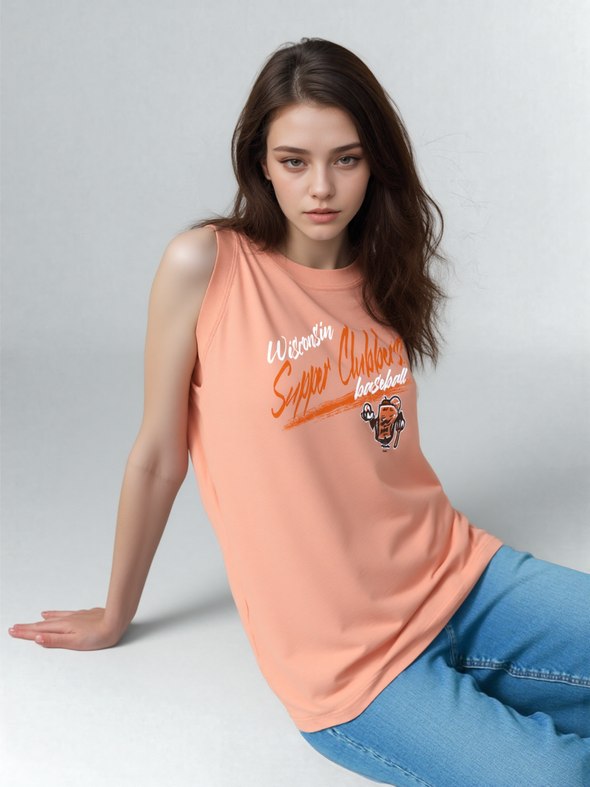 Supper Clubbers Peachy Ladies Relaxed Coulour Tank