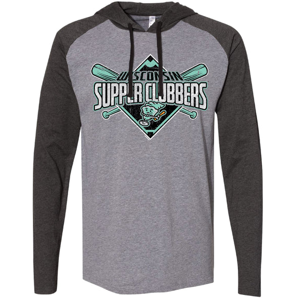 Wisconsin Supper Clubbers Raglan Hoodie Tee *NEW*
