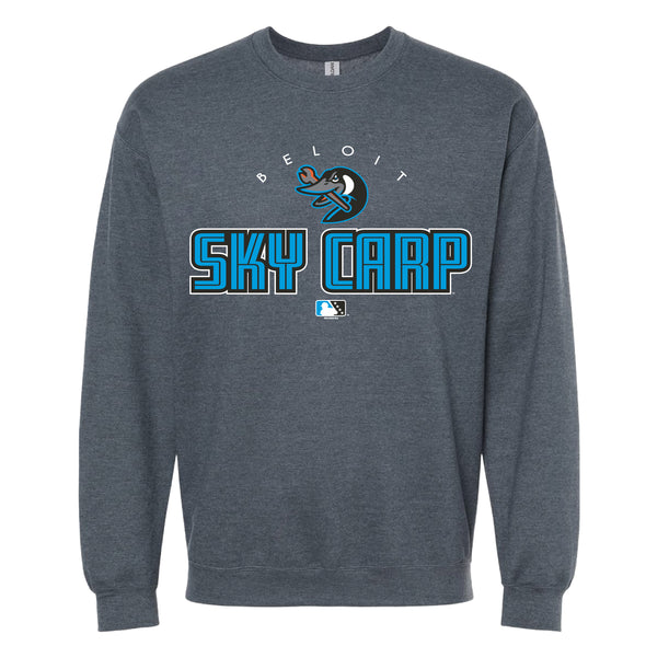 Beloit Sky Carp Darh Heather Softstyle Crewneck Sweatshirt *NEW*