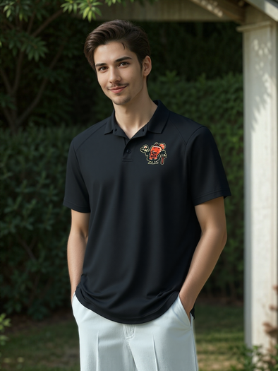 Wisconsin Supper Clubbers OF Black Dri-Fit Polo