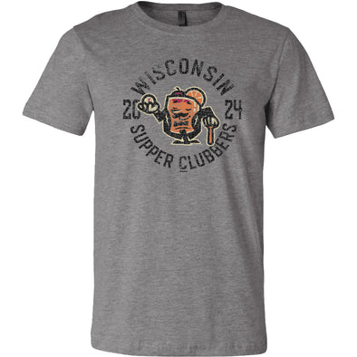 Wisconsin Supper Clubbers Deep Heather Upright T-Shirt *PRE-ORDER*NEW*