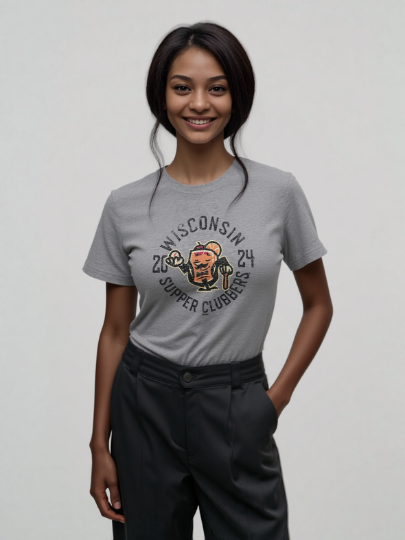 Wisconsin Supper Clubbers Deep Heather Upright T-Shirt