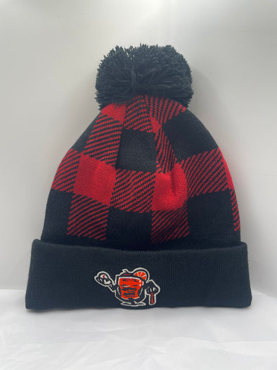 Wisconsin Supper Clubbers Plaid Watch Cap w/ Pom