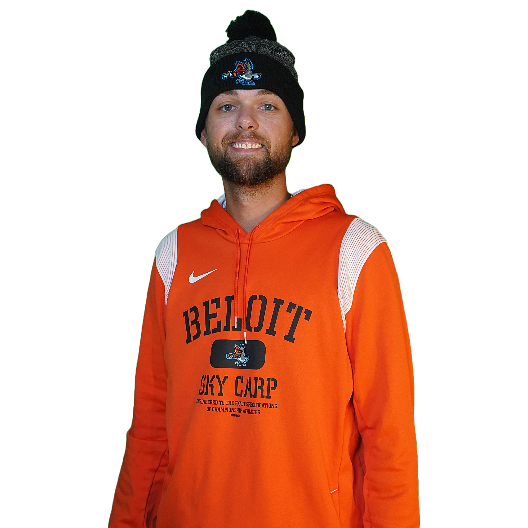 Nike orange 2025 white hoodie