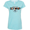 Beloit Sky Carp Ladies Caribbean Melange V-Neck T-Shirt