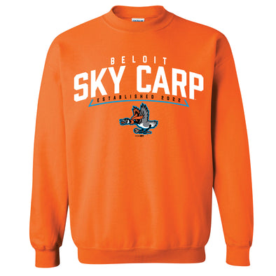 Beloit Sky Carp Safety Orange Crewneck