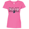 Beloit Sky carp Ladies Raspberry V-Neck T-Shirt
